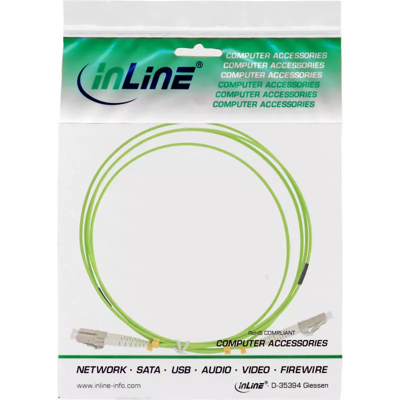 InLine Fiber Optical Duplex Cable LC/LC 50/125µm OM5 25m