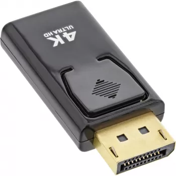 InLine pārveidotājs DisplayPort vīriešu / HDMI sieviešu, 4K/60Hz, ar audio