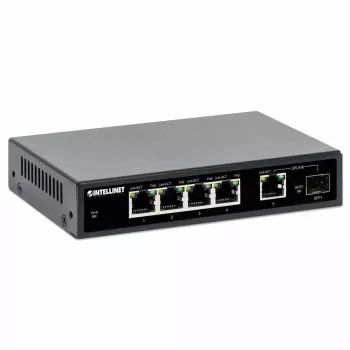 Intellinet 5-Port Gigabit Ethernet PoE+ Slēdzis ar SFP Portu 91W Budžets