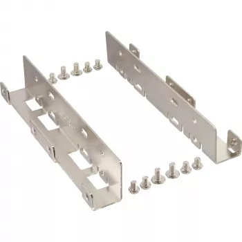 InLine Piestiprināšanas kronšteins 2.5 inch HDD / SSD uz 3.5 inch slotu (metāla, sudraba) tikai kronšteins un skrūves
