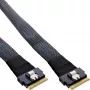 InLine Slim SAS kabelis, SFF-8654 8X uz SFF-8654 8X, 48 Gb/s, 0,75 m