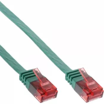 InLine Flat Ultraslim Patch kabelis U/UTP Cat.6 Gigabit gatavs zaļš 3m