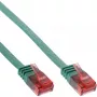InLine Flat Ultraslim Patch kabelis U/UTP Cat.6 Gigabit gatavs zaļš 3m
