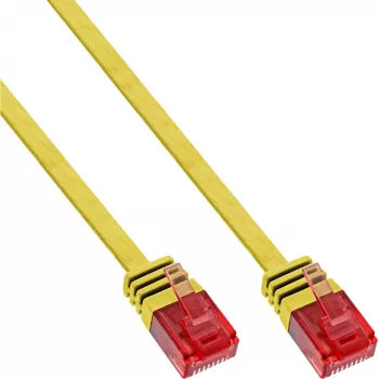 InLine Flat Ultraslim Patch Cable U/UTP Cat.6 Gigabit ready dzeltens 7m