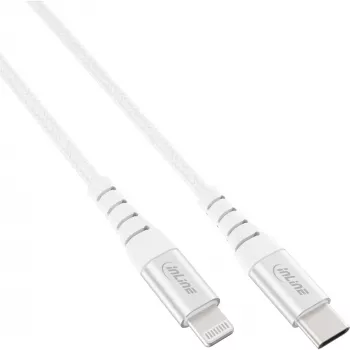 InLine USB-C uz Lightning kabelis, sudraba/alumīnijs, 1 m