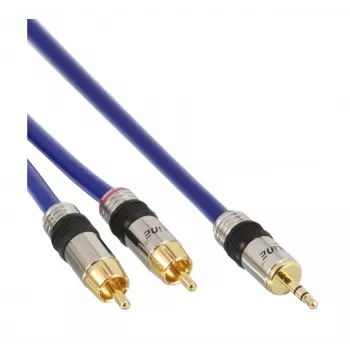 InLine Audio Premium kabelis 2x RCA vīrietis / 3.5 mm vīrietis, apzeltīts, 7 m