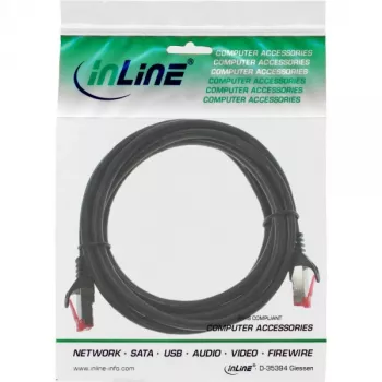 InLine Patch Kabelis S/FTP PiMF Cat.6 250MHz PVC varš melns 25m