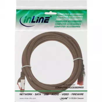 InLine Patch Kabelis S/FTP PiMF Cat.6 250MHz PVC varš brūns 25m