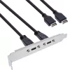 InLine Slot kronšteins USB-C uz USB 3.2 priekšējais panelis Key-A iekšējais, 0.5m