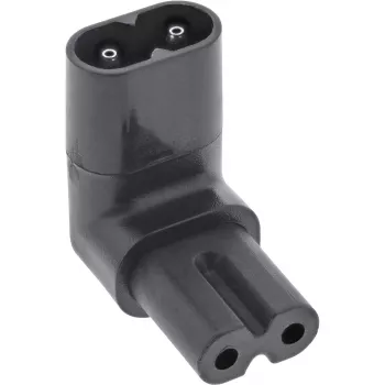 InLine barošanas adapteris IEC 60320 C8/C7, augšup/lejup leņķa 2-pin