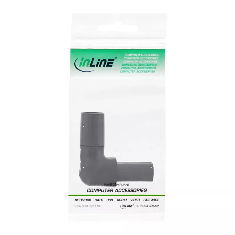 InLine barošanas adapteris IEC 60320 C8/C7, augšup/lejup leņķa 2-pin