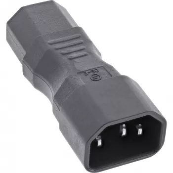 InLine strāvas adapteris IEC 60320 C14 / C13, 3-pin, aukstās ierīces