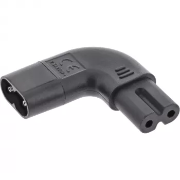 InLine strāvas adapteris IEC 60320 C8/C7, kreisais/labais leņķa 2-pin
