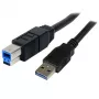 StarTech.com 3m melns SuperSpeed USB 3.0 kabelis A uz B - vīriešu/vīriešu