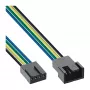 InLine Ventilatora pagarinājuma kabelis 4pin Molex vīriešu/sieviešu 0,30 m