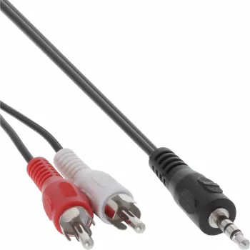 Audio kabelis 2x RCA vīriešu InLine 89944 3,5mm stereo vīriešu 0,5m