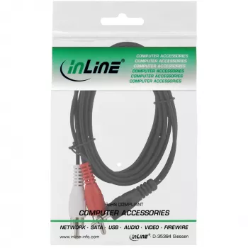 Audio kabelis 2x RCA vīriešu InLine 89944 3,5mm stereo vīriešu 0,5m