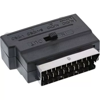 InLine Scart Adapter Scart vīrietis / 3x RCA un S-VHS video iekšā/ārā