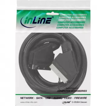 InLine SCART video kabelis vīrietis/vīrietis 3 m