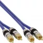 InLine Premium RCA Audio kabelis 2x RCA vīriešu/vīriešu apzeltīts 0,5m