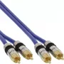 InLine Premium RCA Audio kabelis 2x RCA vīriešu/vīriešu, apzeltīts, 20 m