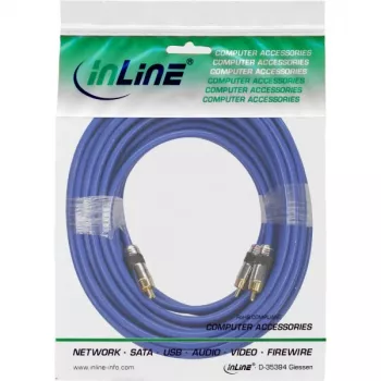 InLine Premium RCA audio kabelis 2x RCA vīrietis / vīrietis, apzeltīts, 10 m