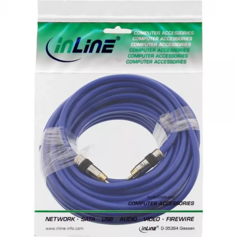 InLine Premium RCA Video & Digital Audio kabelis RCA vīriešu/vīriešu apzeltīts 20m