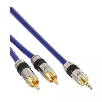 InLine Audio Premium kabelis 2x RCA vīrietis / 3.5 mm vīrietis, apzeltīts, 5 m