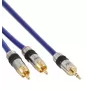 InLine Audio Premium kabelis 2x RCA vīrietis / 3.5mm vīrietis apzeltīts 10m