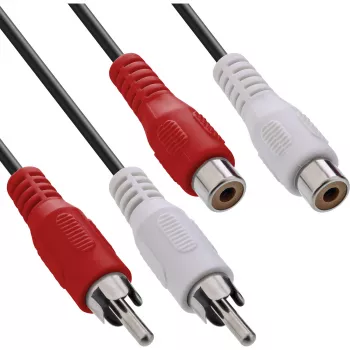 InLine Audio kabelis 2x RCA vīrietis / sieviete 2.5m