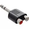 Audio Adapteris 6.3mm stereo vīrišķais / 2x RCA sievišķais InLine 99323