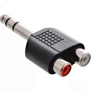 Audio Adapteris 6.3mm stereo vīrišķais / 2x RCA sievišķais InLine 99323