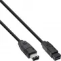 FireWire 400 uz 800 kabelis InLine 36905 5m Vīrieša/Vīrieša Melns