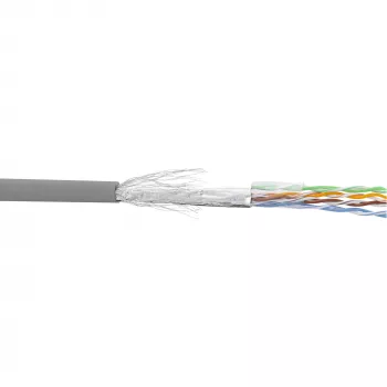 InLine Patch Kabelis SF/UTP Cat.5e AWG26 CCA PVC pelēks 100m