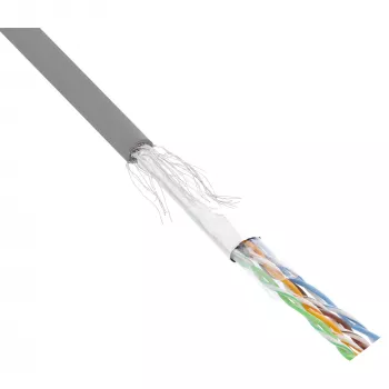 InLine Patch Kabelis SF/UTP Cat.5e AWG26 CCA PVC pelēks 500m