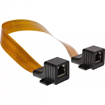 InLine Slim RJ45 kabelis logiem/durvīm, 2x RJ45 F/F, 1:1, neekranēts, 0,3 m