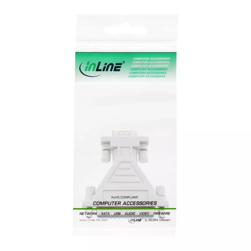 InLine Serial AT-Adapter 25 kontaktu sievišķais / 9 kontaktu Sub-D vīrišķais