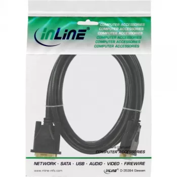 InLine DVI-D kabelis Premium, 24+1 M/M, Dual Link, apzeltīti kontakti, 3m