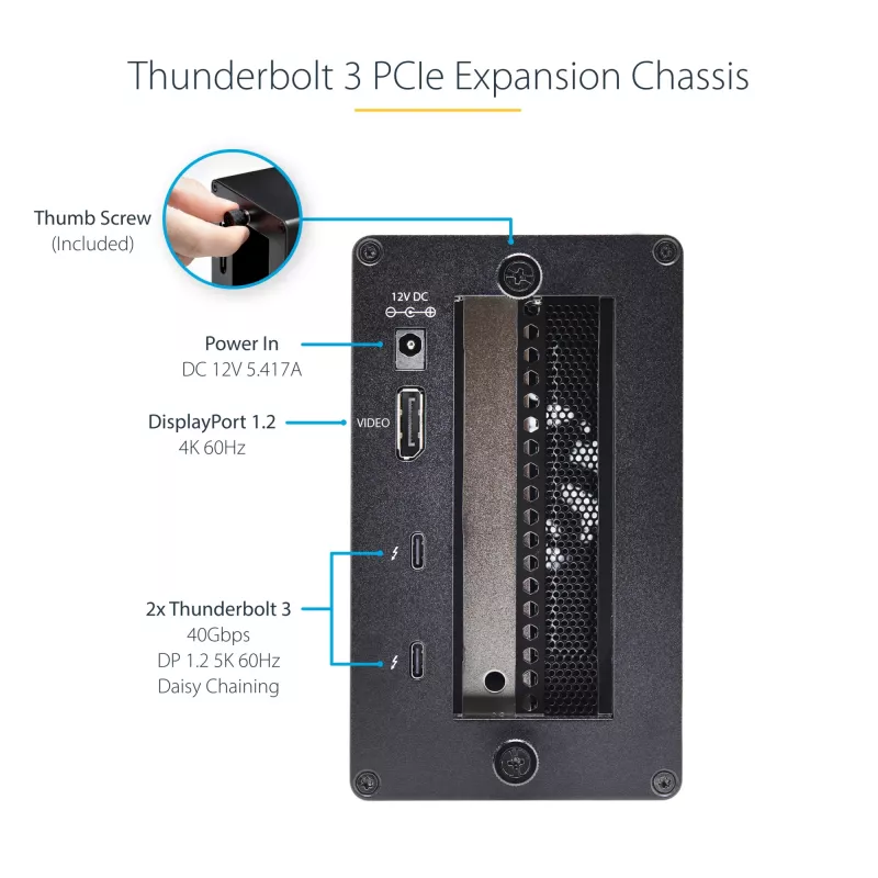 StarTech.com viena slota Thunderbolt 3 PCIe paplašināšanas šasija