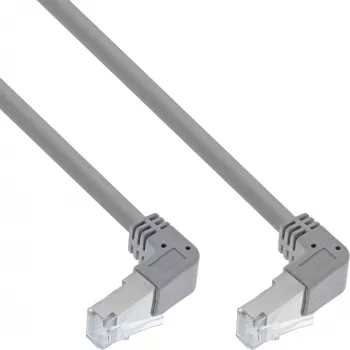 Tīkla kabelis InLine® S-76602U-1.75 leņķa savienotājs Cat.6 1,75m pelēks