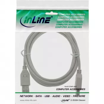 InLine USB 2.0 pagarinātājkabelis A tipa tēviņš / mātīte, bēšs, 0,5m