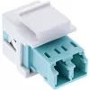 InLine 89988B optiskās šķiedras Keystone spraudņa adapteris, LC duplekss, keramikas uzmava, balts