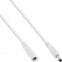 InLine DC pagarinājuma kabelis, DC tēviņš/mātīte 4.0x1.7mm, AWG 18, balts 5m