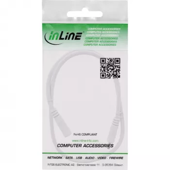 InLine DC pagarinātājkabelis, DC vīrišķais/sieviešu 3.5x1.35mm, AWG 18, balts 1m