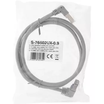 InLine Patch kabelis ar abpusēji nolaistiem savienotājiem, S/FTP, Cat.6, 250 MHz, PVC, varš, pelēks, 1,1 m