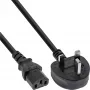 InLine barošanas kabelis Lielbritānijas kontaktdakša / 3 kontaktu IEC C13 3m 250V 13A