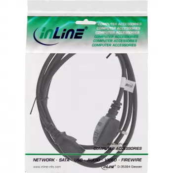 InLine barošanas kabelis Lielbritānijas kontaktdakša / 3 kontaktu IEC C13 3m 250V 13A