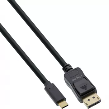 InLine USB displeja kabelis, USB-C vīrišķais uz DisplayPort vīrišķo, 7,5m