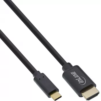 InLine USB displeja kabelis, USB-C vīriešu uz HDMI vīriešu, 5m