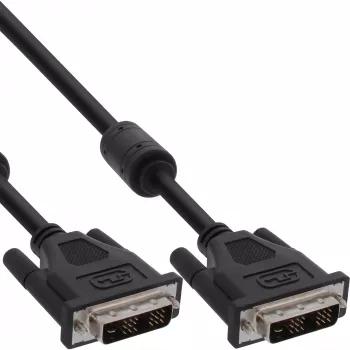 InLine DVI-D kabelis 18+1 vīrietis/vīrietis Single Link ar 2 ferīta filtriem 3m